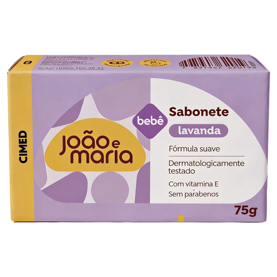 CIMED JOAO E MARIA SABONETE EM BARRA LAVANDA 75G